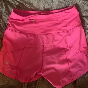 Sonic pink lululemon speed up 4” long size 2